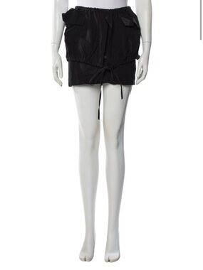 Jacquemus Black Drawstring Cargo Mini Skirt